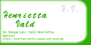 henrietta vald business card